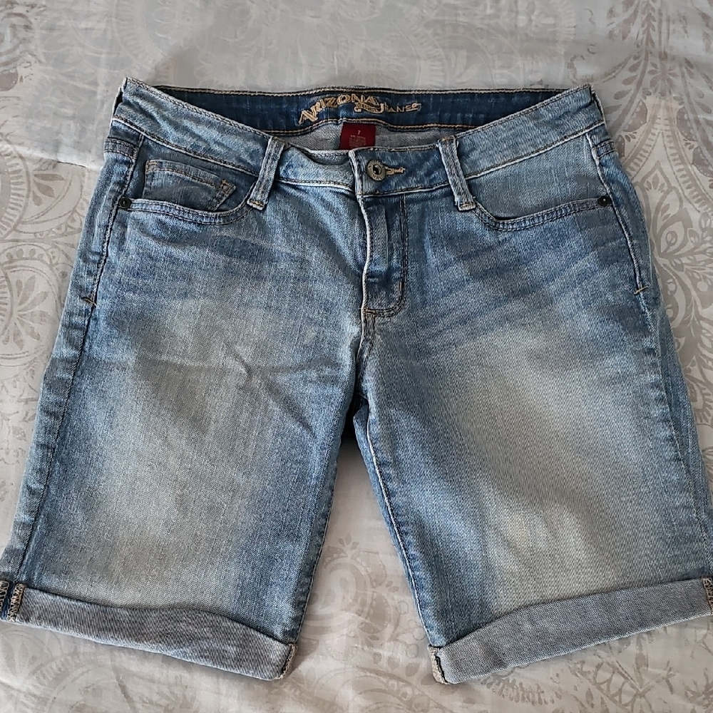 Light Wash Denim Bermuda Shorts